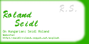 roland seidl business card